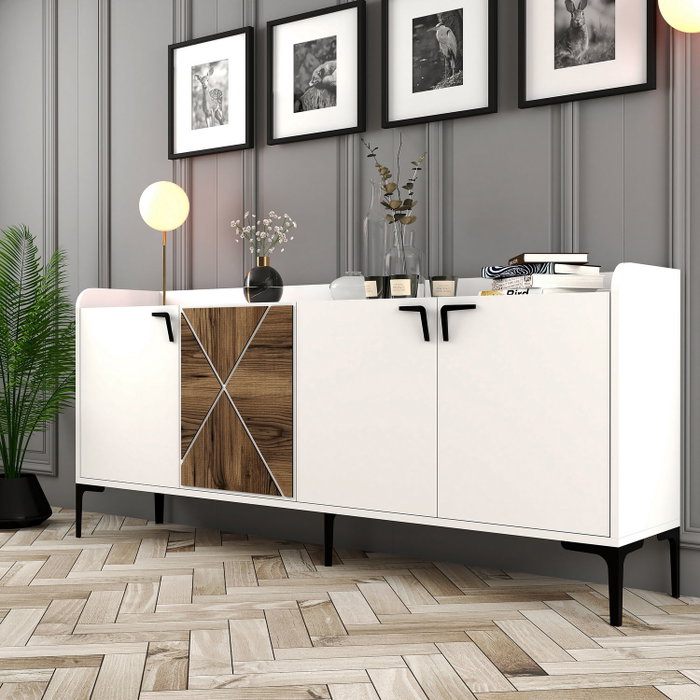 Hanah Home Venedik Consola Industrial Blanca Hanah Home Venedik Consola Industrial Blanca